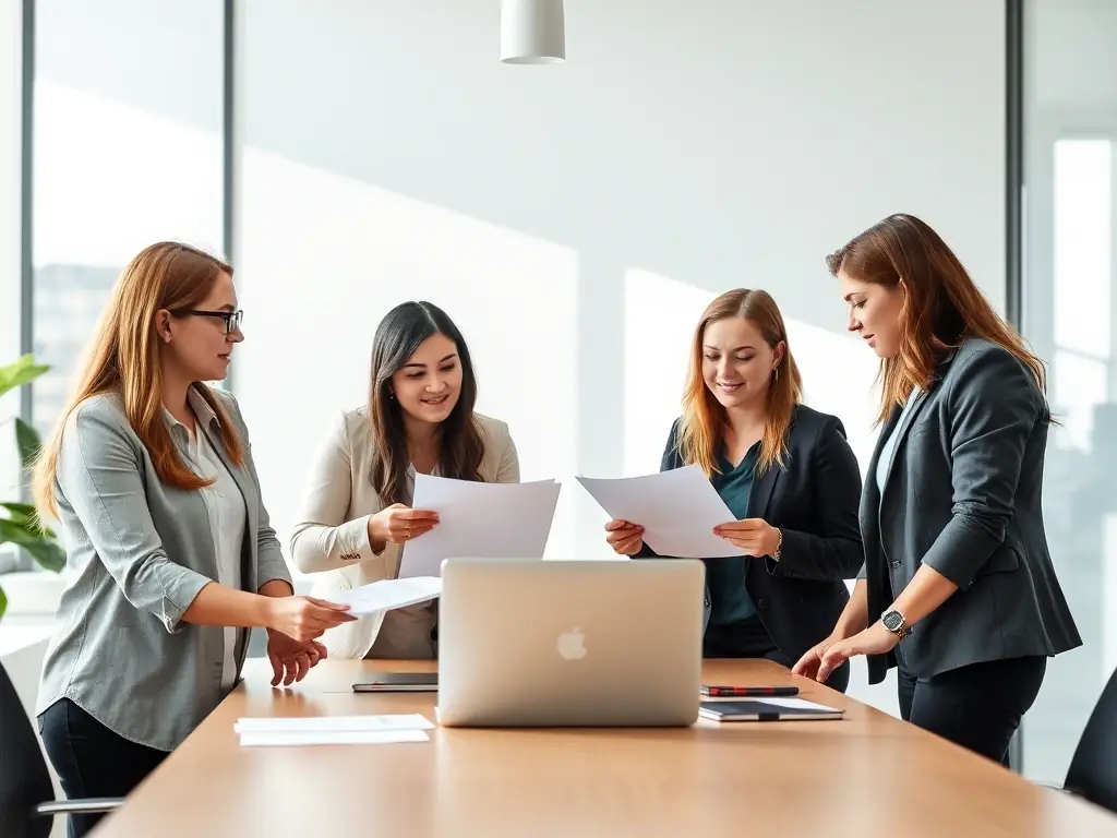 A professional team collaborating on a website design, showcasing expertise and teamwork.